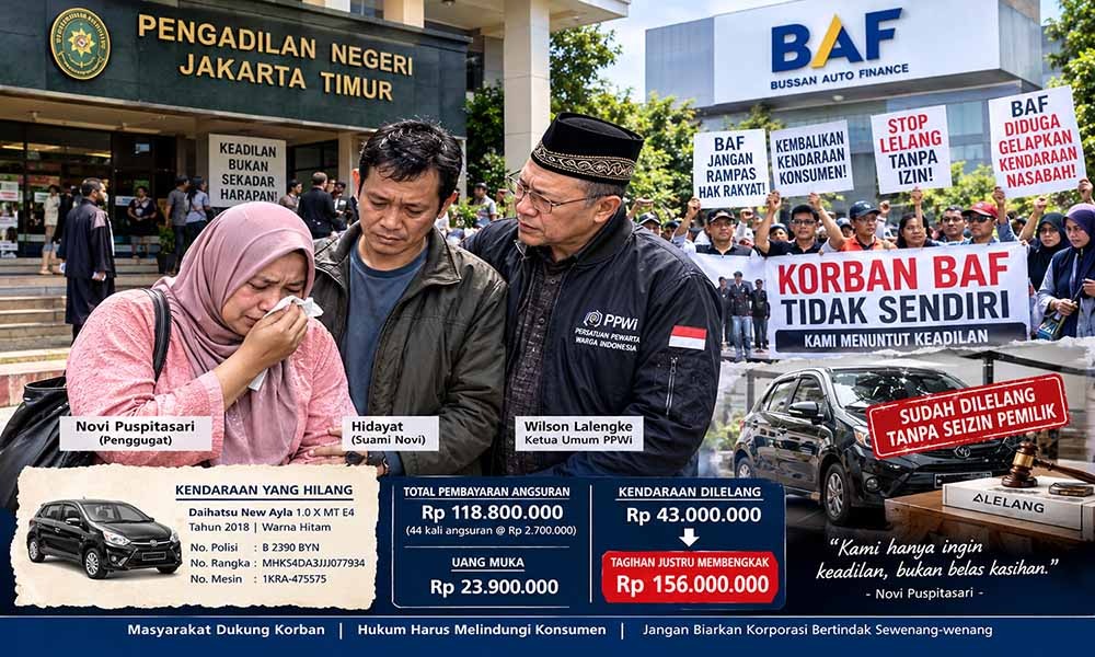 Hati - Hati Leasing Nakal, Lelang Gelap Aset Nasabah, PT BAF Digugat ke PN Jakarta Timur