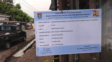 Proyek Rp2,2 Miliar di Cilacap Sempat Menjadi Proyek Siluman, Setelah Ramai Papan Informasi Akhirnya Dipasang