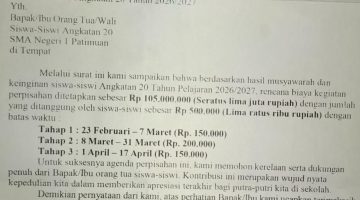 Pungutan Berkedok Perpisahan di SMAN 1 Patimuan: Antara Seremonial dan Dugaan Pelanggaran Regulasi